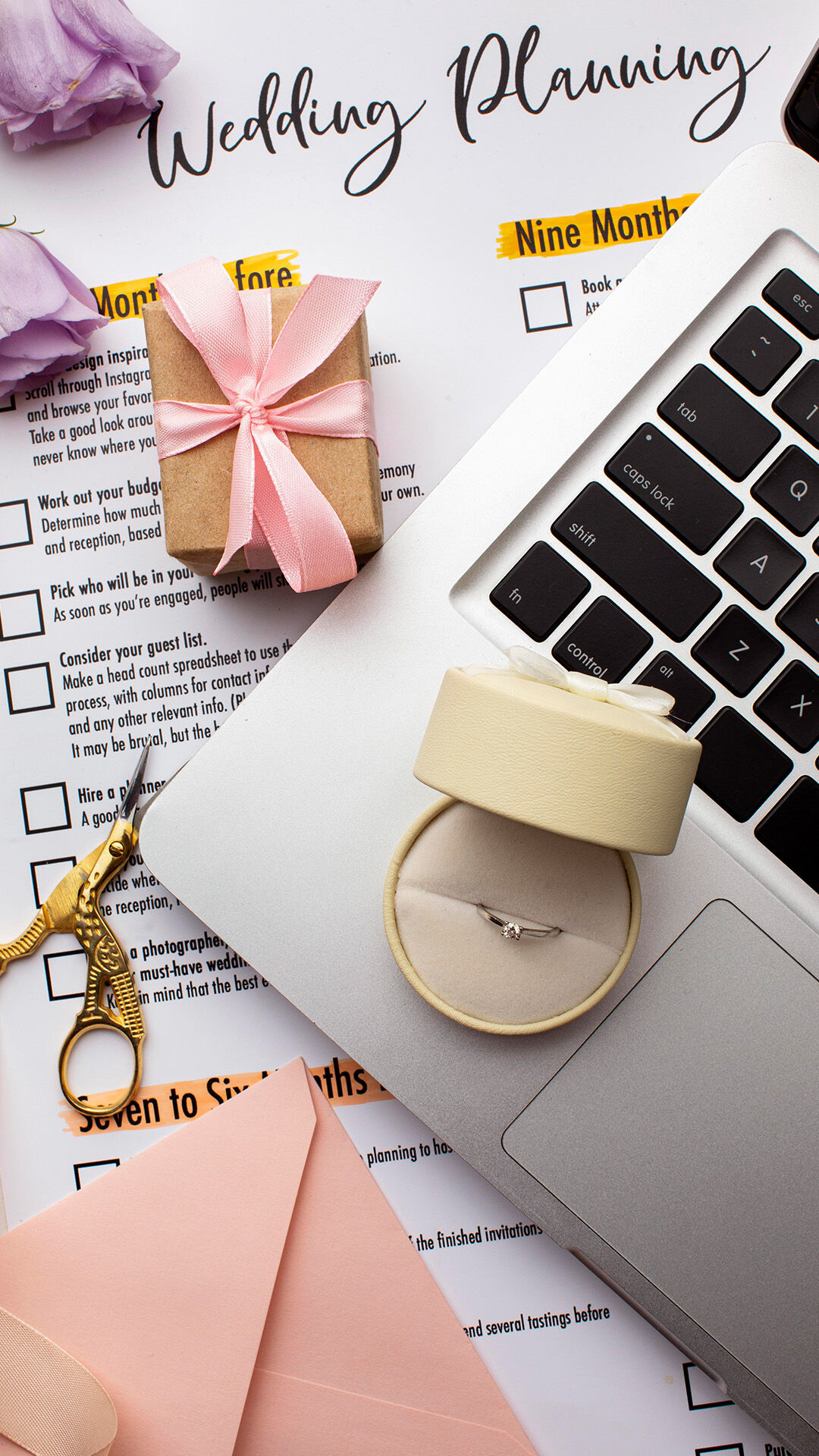 Elegant wedding gift ideas, including rings, personalized keepsakes, and surprise presents